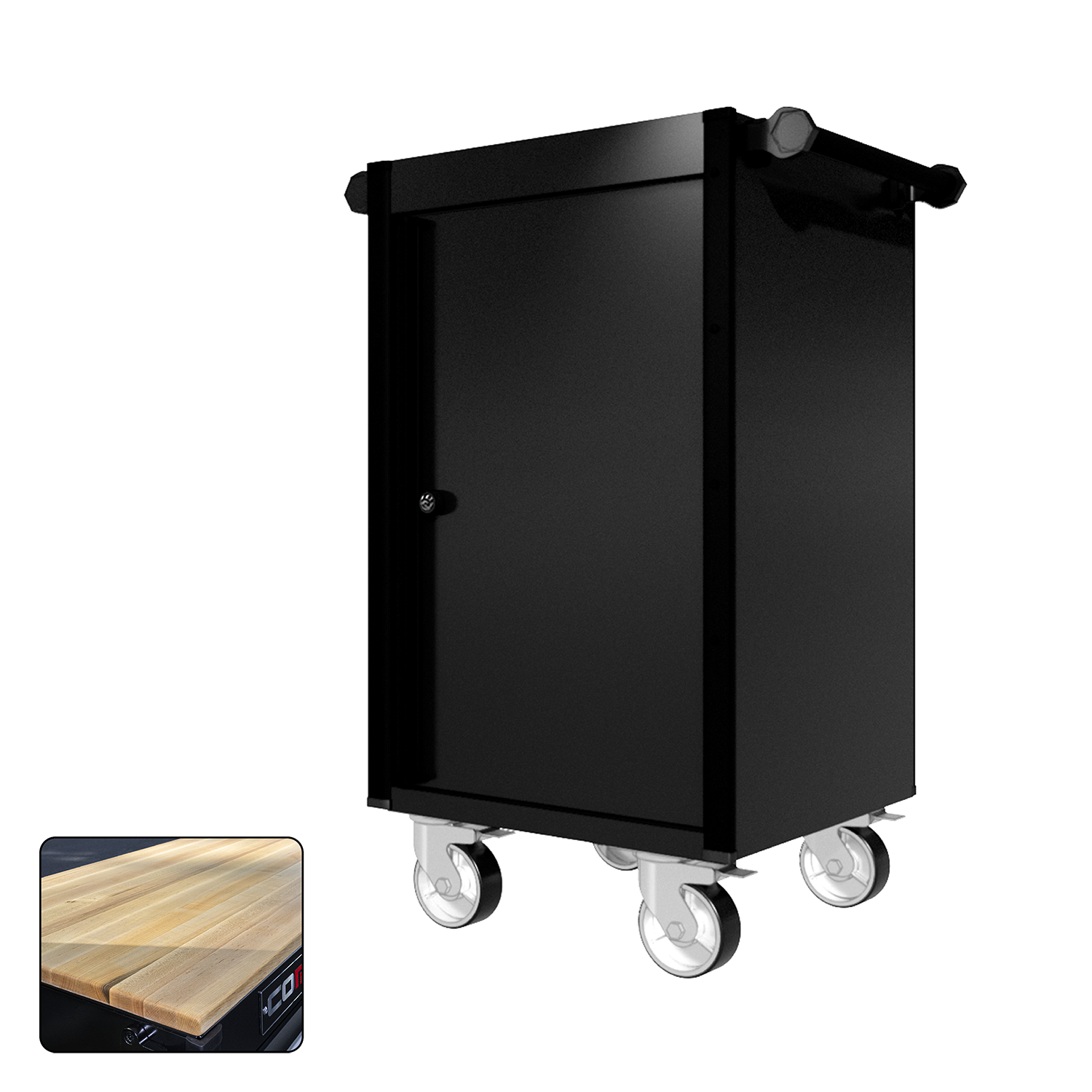 22 Series - Locker - Black Handles - Traditional Casters