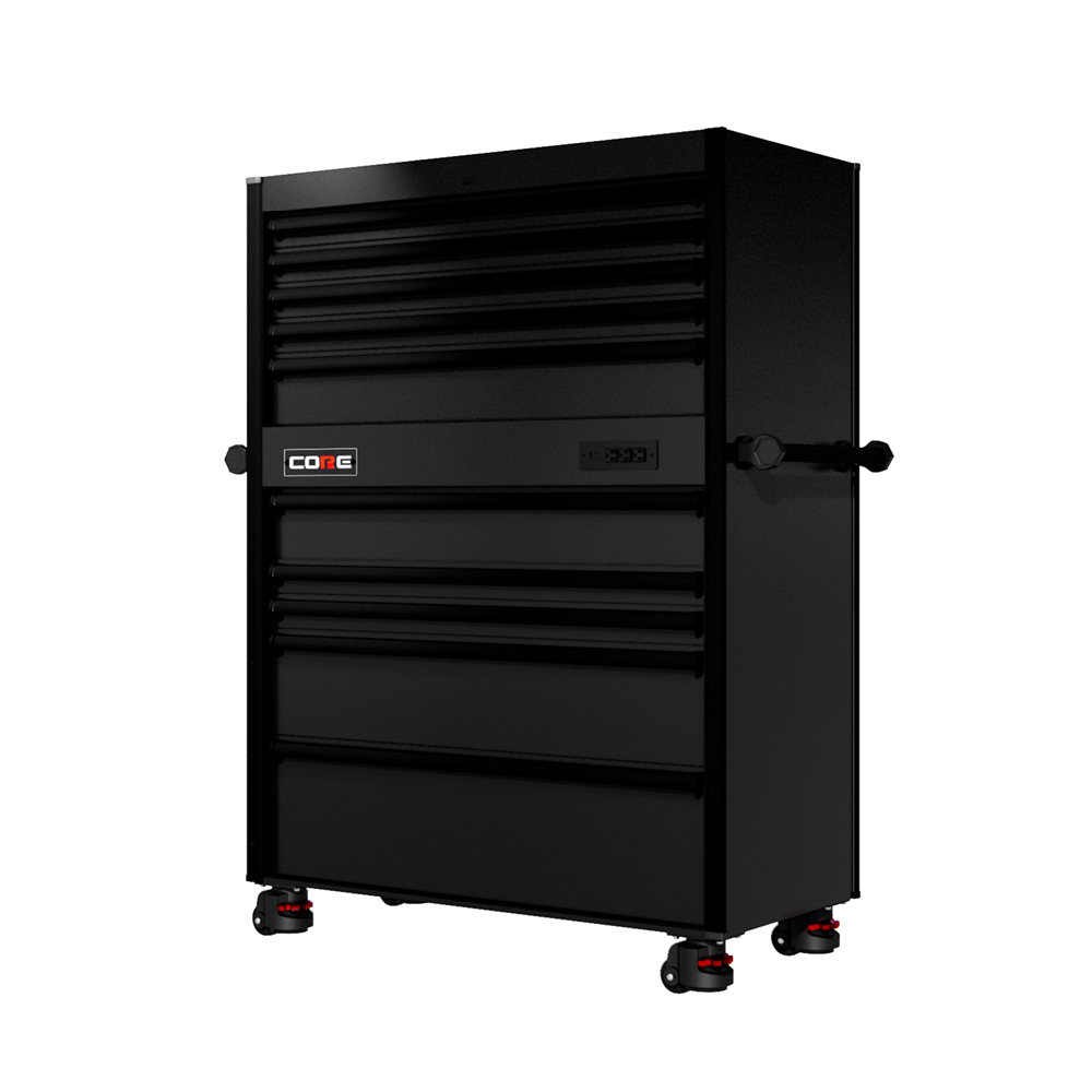 44 Series - 10 Drawers - Black Handles - Foot Casters