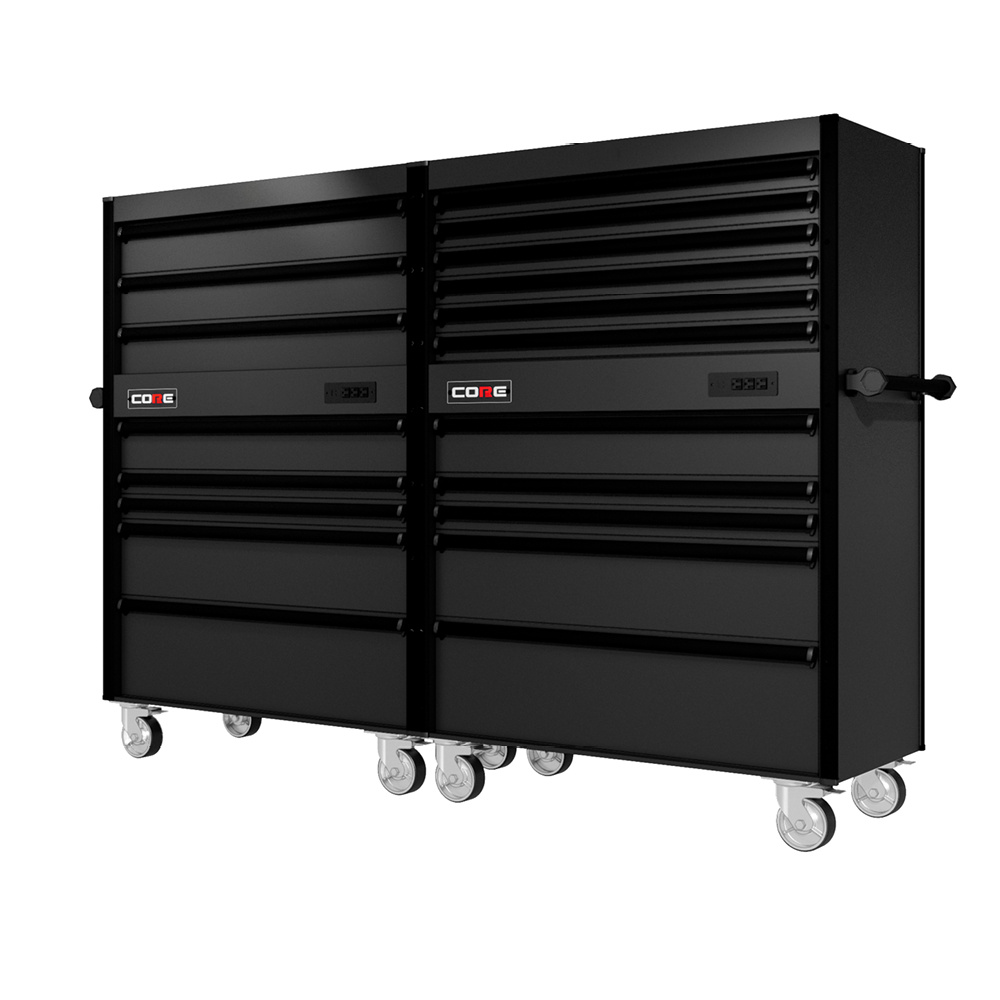 88 Series - 19 Drawers - Black Handles - Traditional Casters