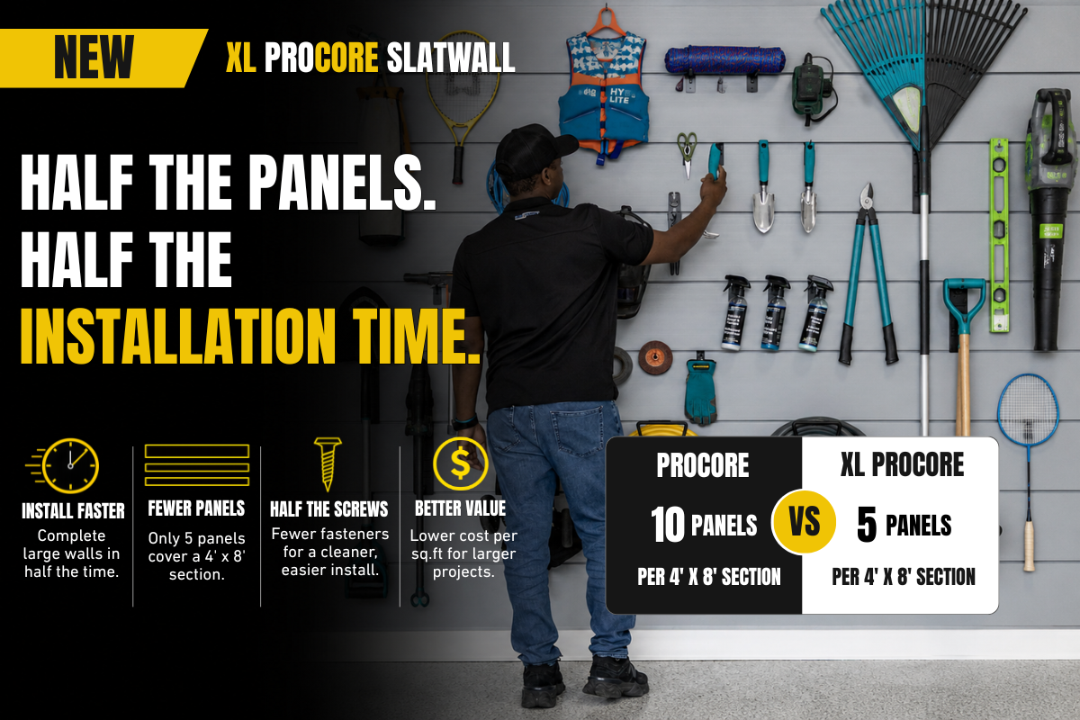 Introducing the XL PROCORE Slatwall Panel
