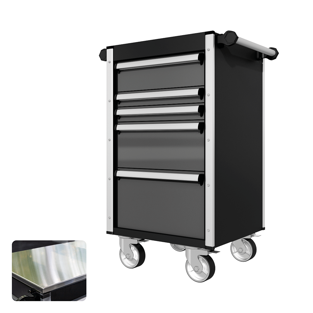 22 Series - 5 Drawers - Silver Handles - Traditional Casters