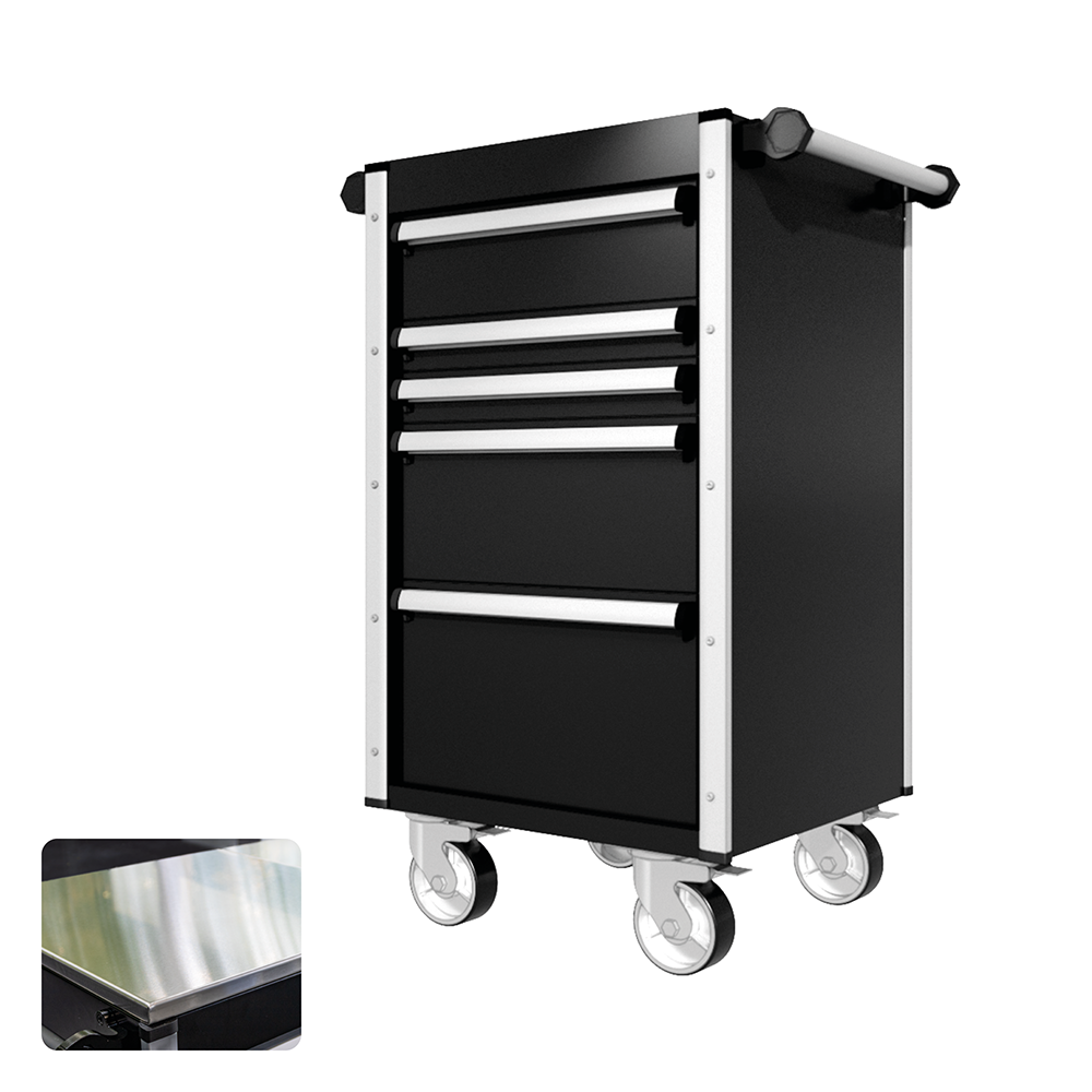 22 Series - 5 Drawers - Silver Handles - Traditional Casters