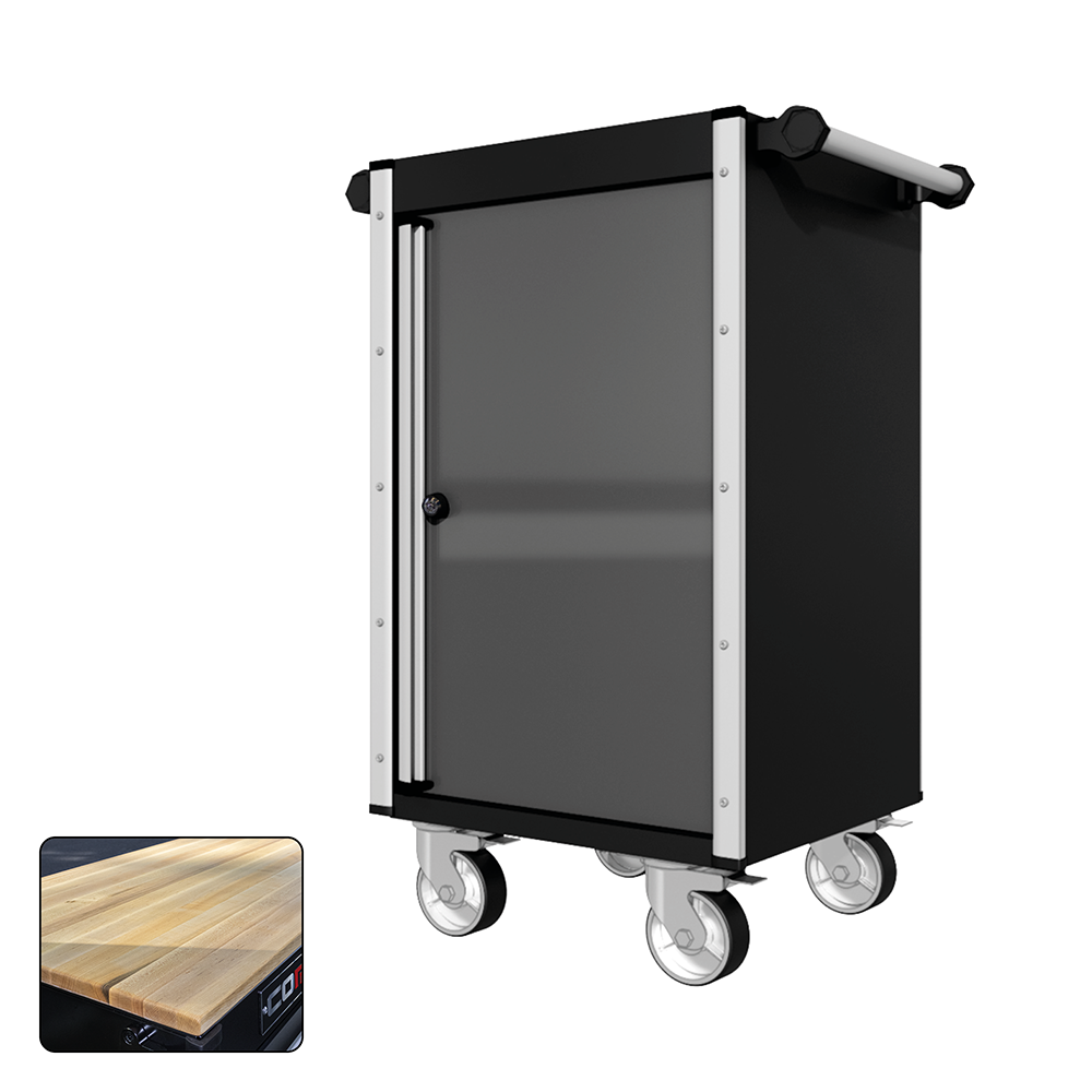 22 Series - Locker - Silver Handles - Traditional Casters