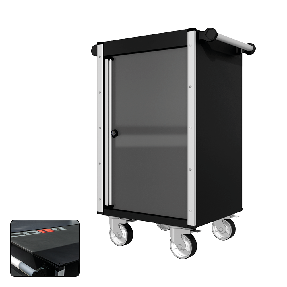 22 Series - Locker - Silver Handles - Traditional Casters