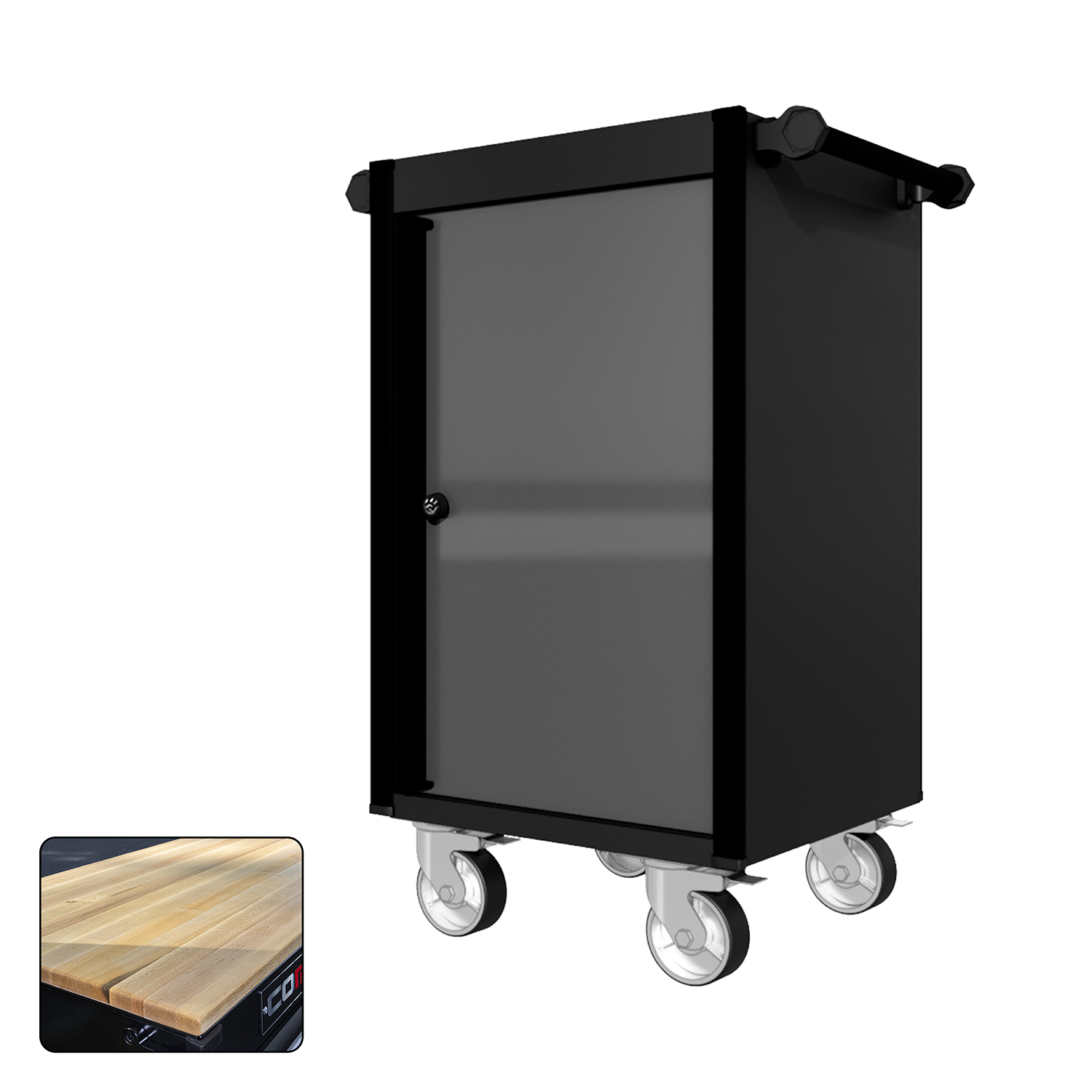 22 Series - Locker - Black Handles - Traditional Casters