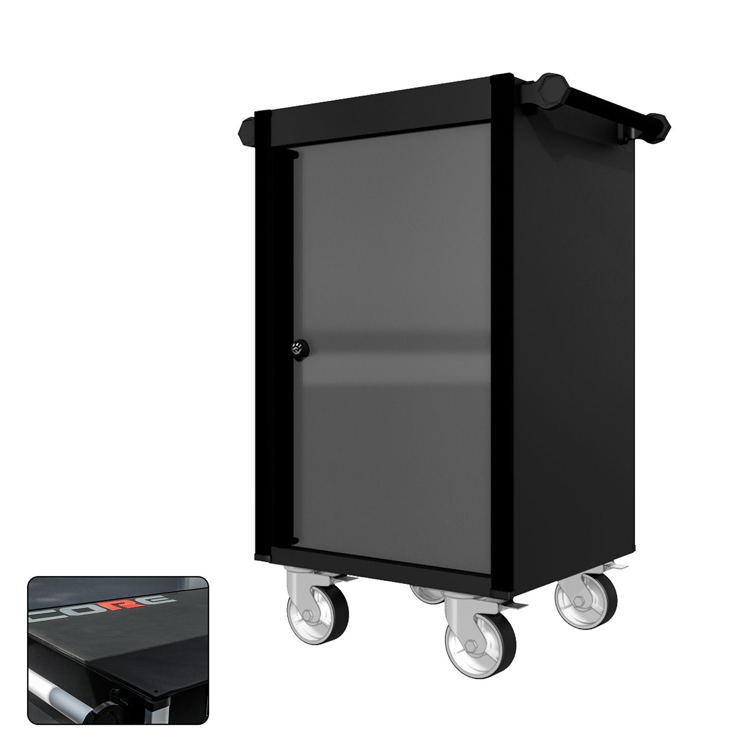 22 Series - Locker - Black Handles - Traditional Casters