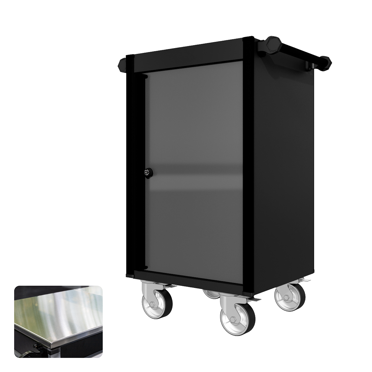 22 Series - Locker - Black Handles - Traditional Casters