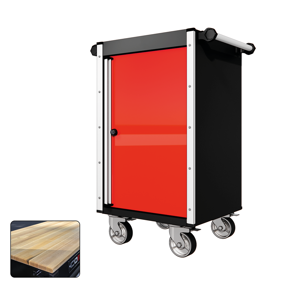 22 Series - Locker - Silver Handles - Traditional Casters