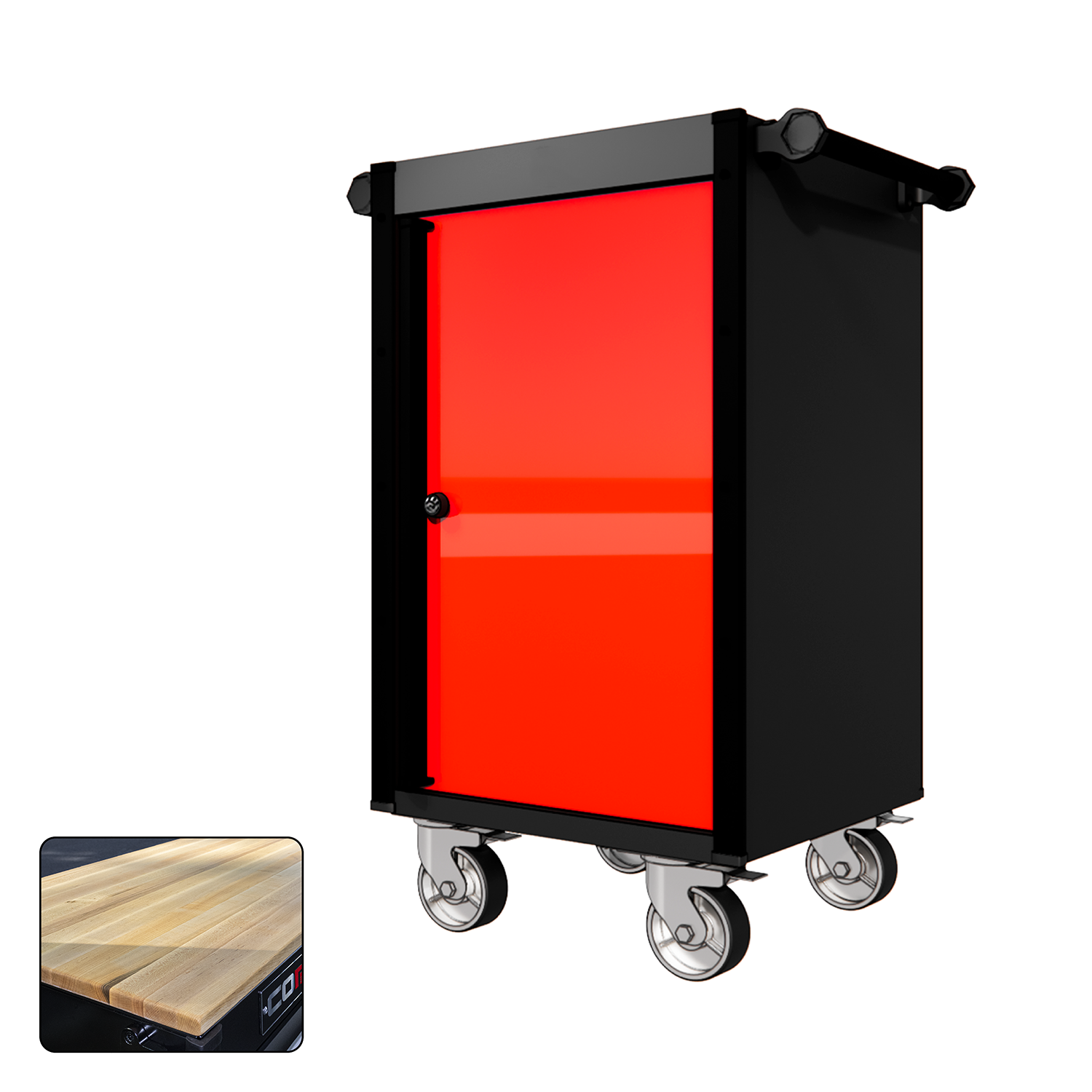 22 Series - Locker - Black Handles - Traditional Casters