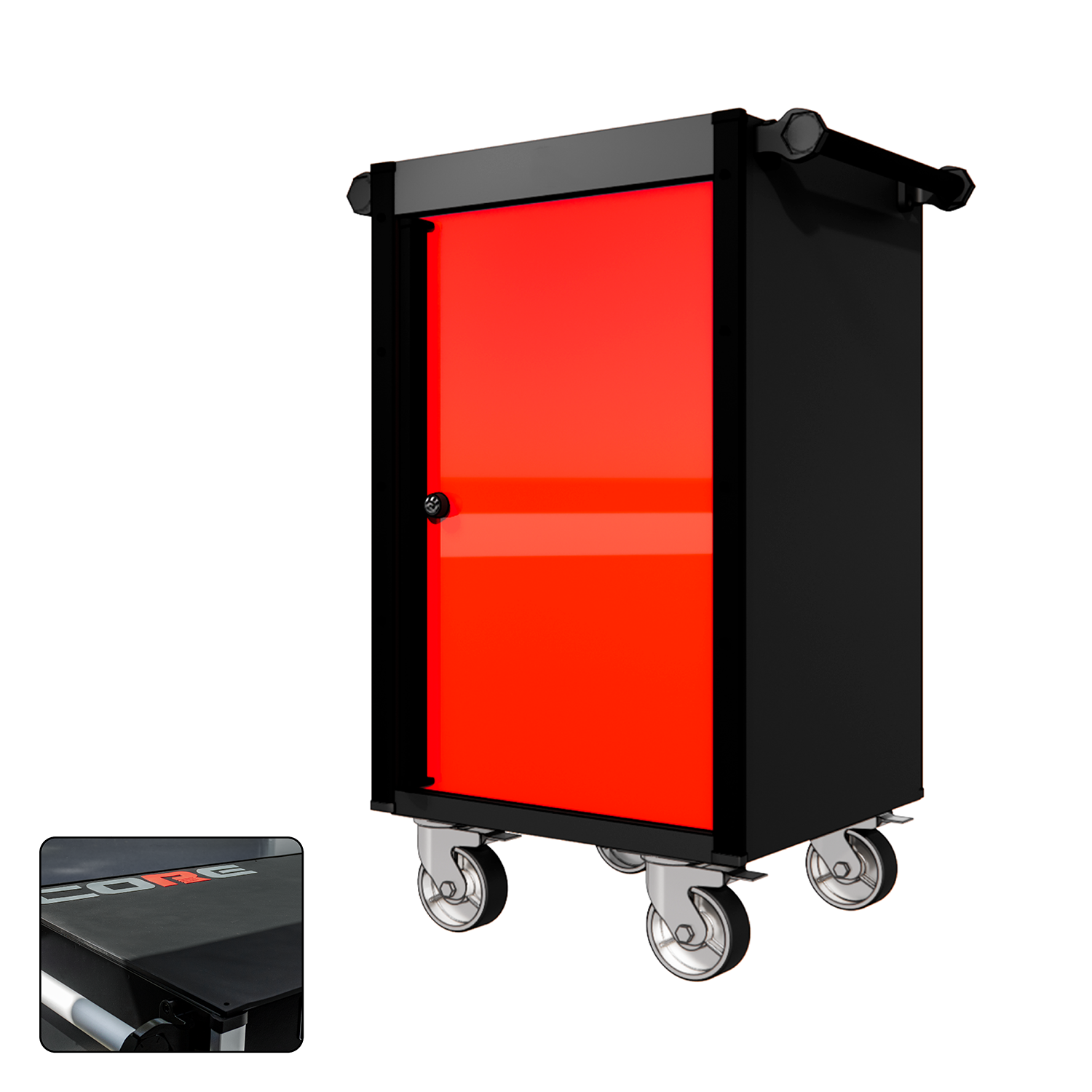 22 Series - Locker - Black Handles - Traditional Casters