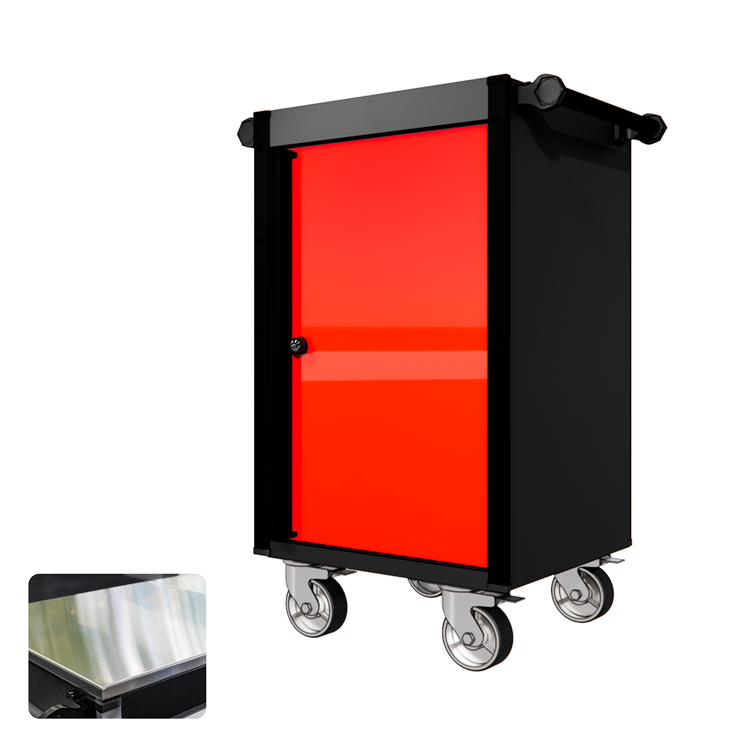 22 Series - Locker - Black Handles - Traditional Casters