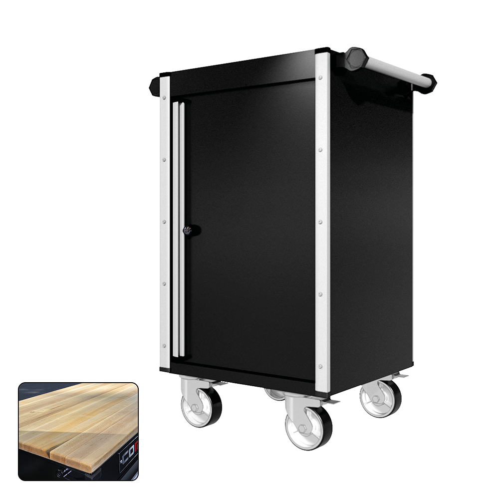 22 Series - Locker - Silver Handles - Traditional Casters