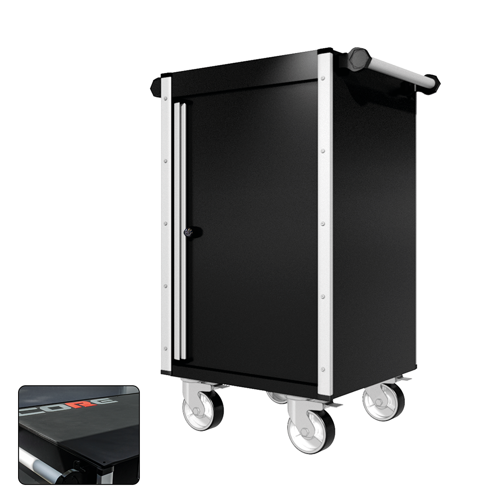 22 Series - Locker - Silver Handles - Traditional Casters