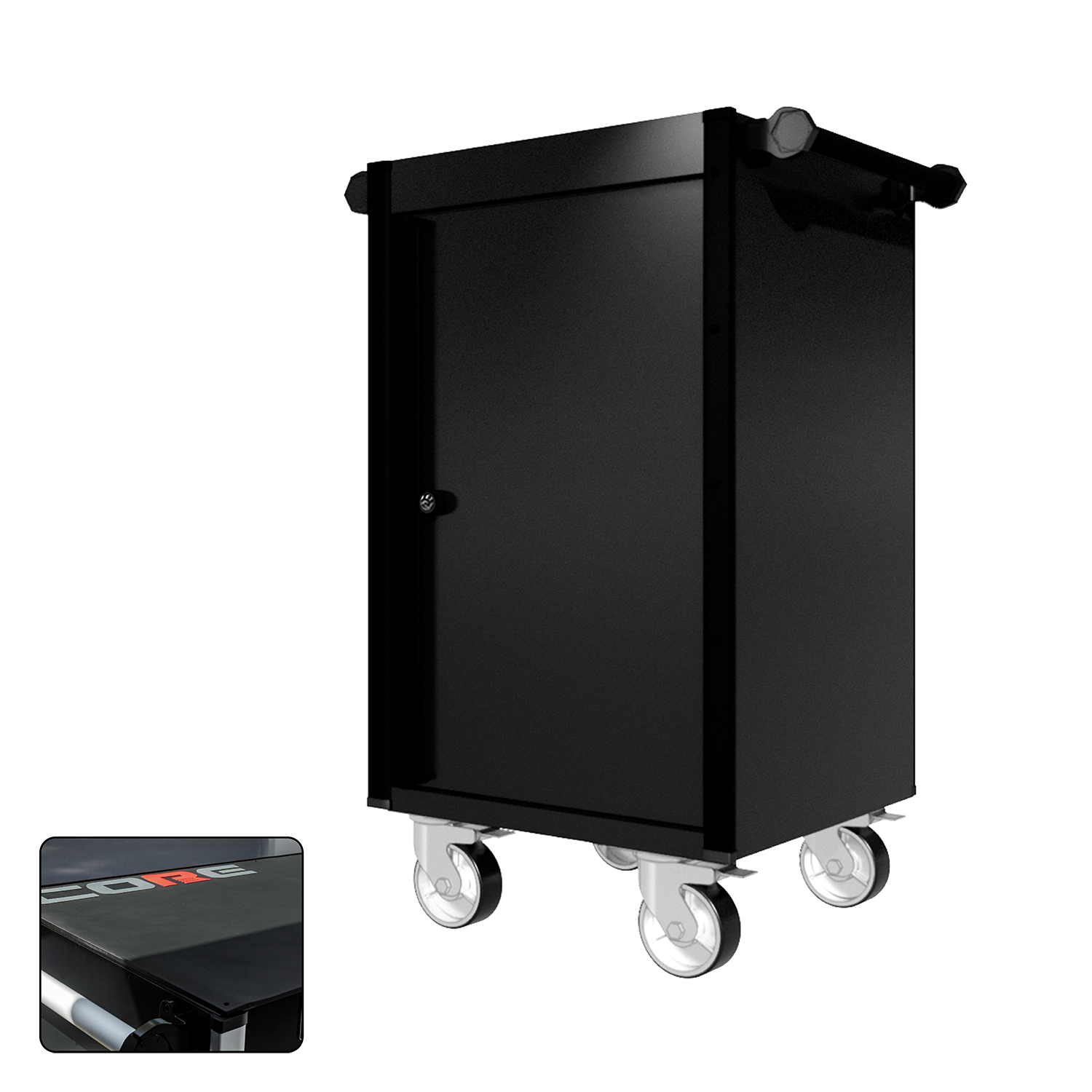 22 Series - Locker - Black Handles - Traditional Casters
