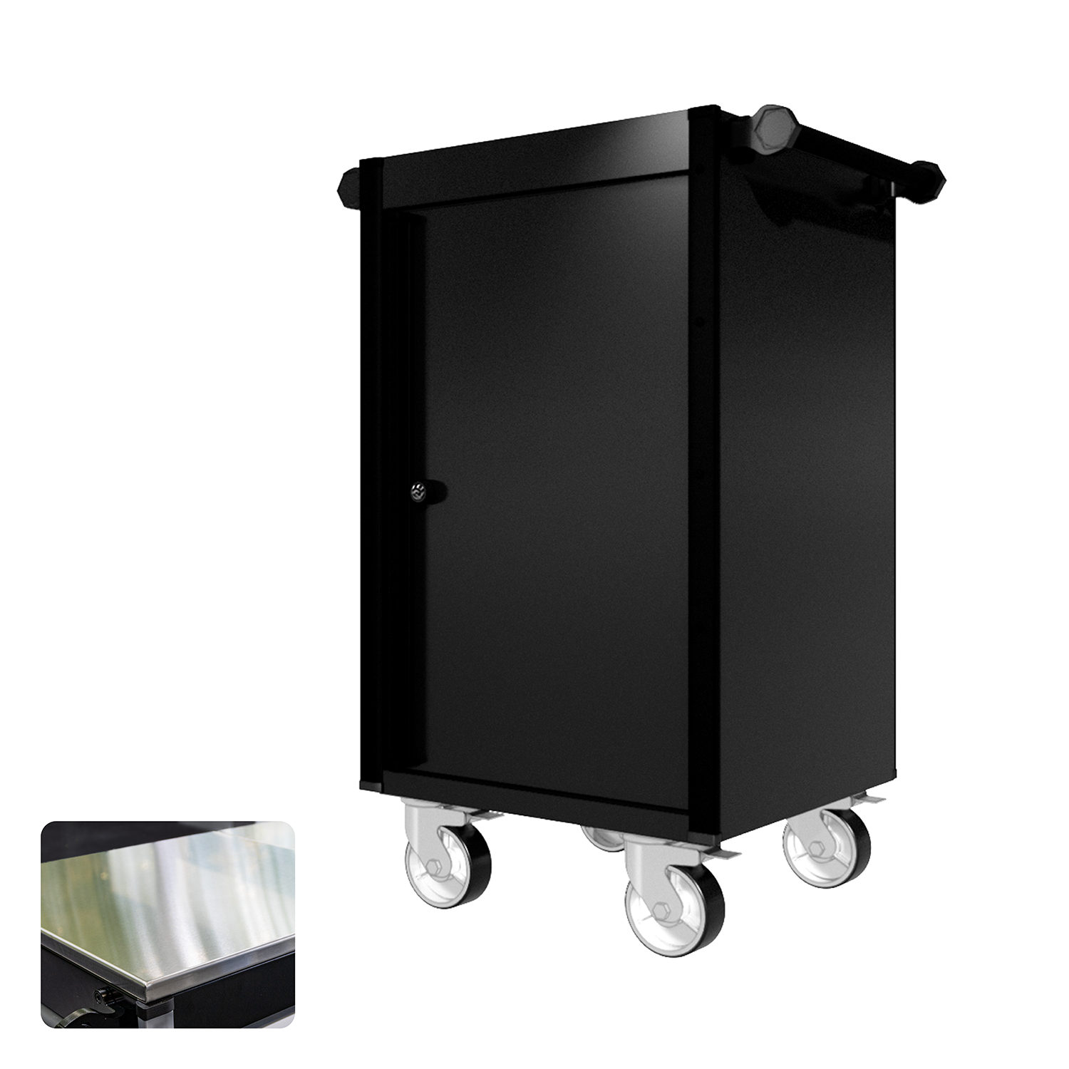 22 Series - Locker - Black Handles - Traditional Casters