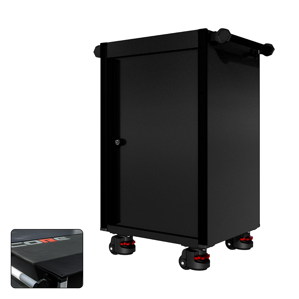22 Series - Locker - Black Handles - Foot Casters