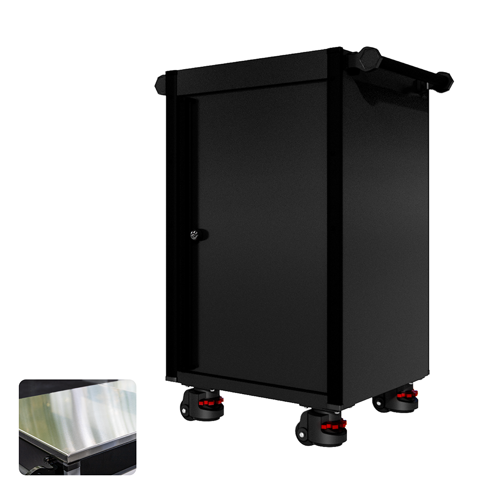 22 Series - Locker - Black Handles - Foot Casters