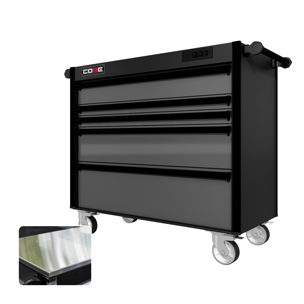 44 Series - 5 Drawers - Black Handles - Traditional Casters