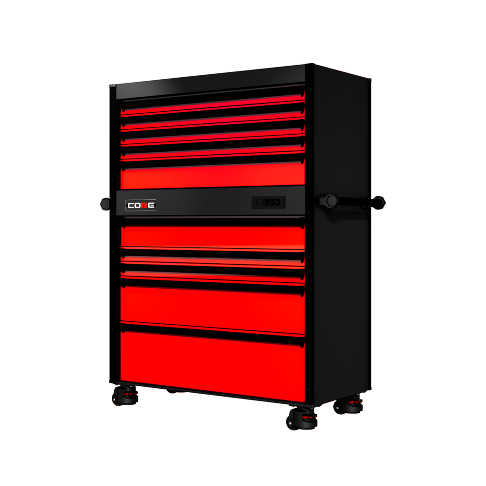 44 Series - 10 Drawers - Black Handles - Foot Casters