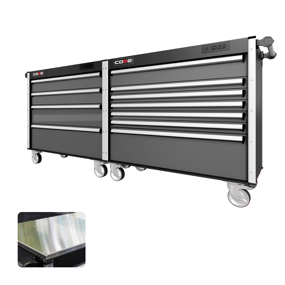 88 Series - 11 Drawers - Silver Handles - Traditional Casters