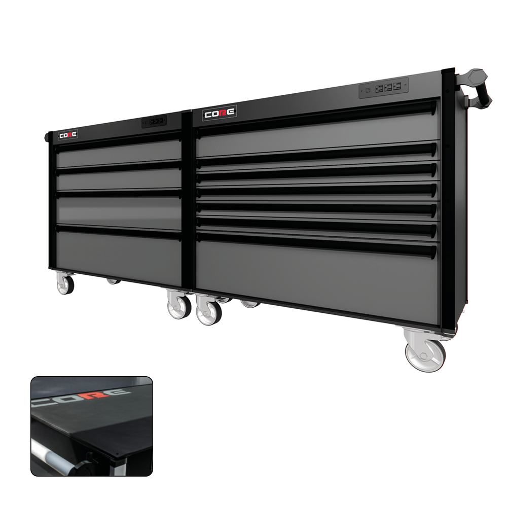 88 Series - 11 Drawers - Black Handles - Traditional Casters