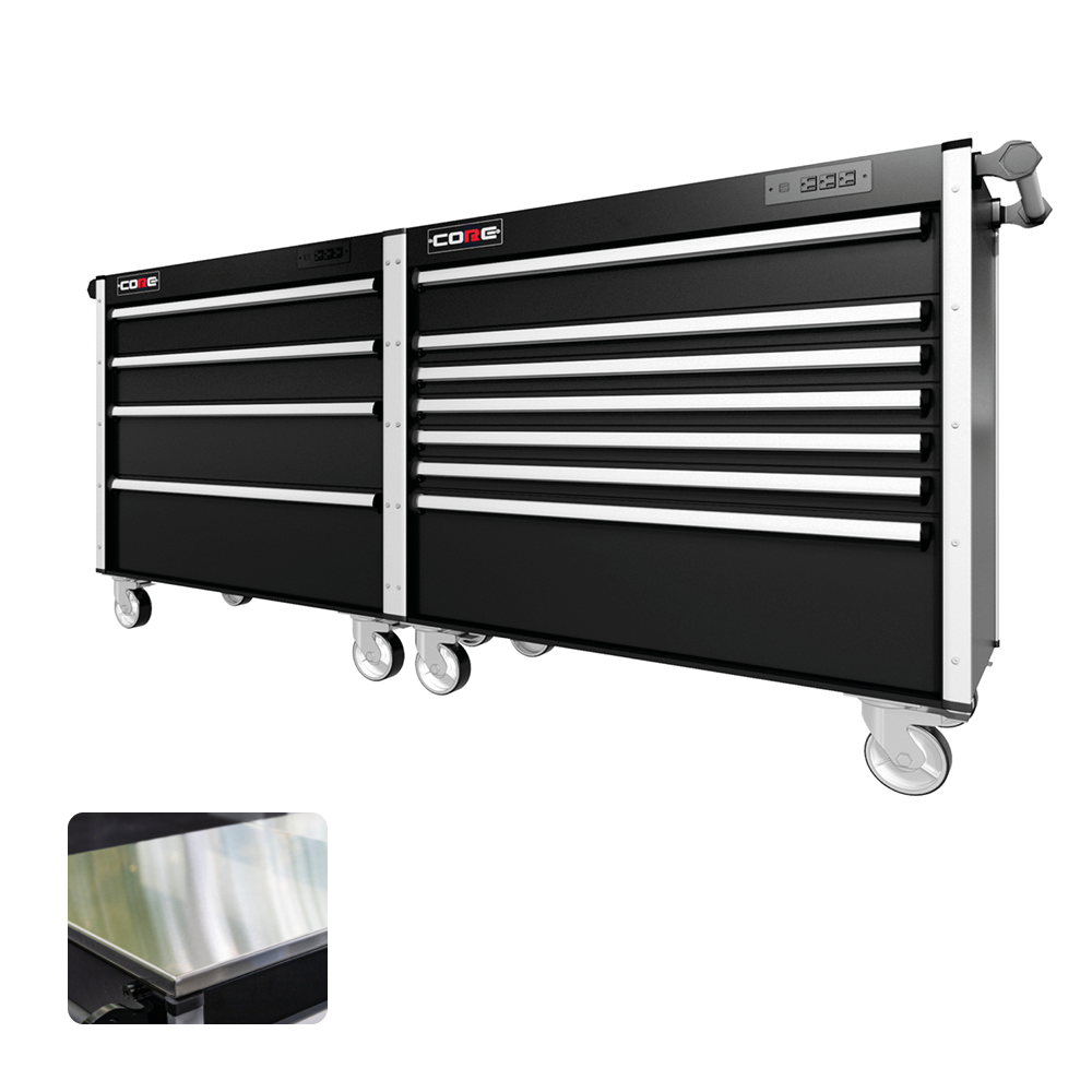 88 Series - 11 Drawers - Silver Handles - Traditional Casters