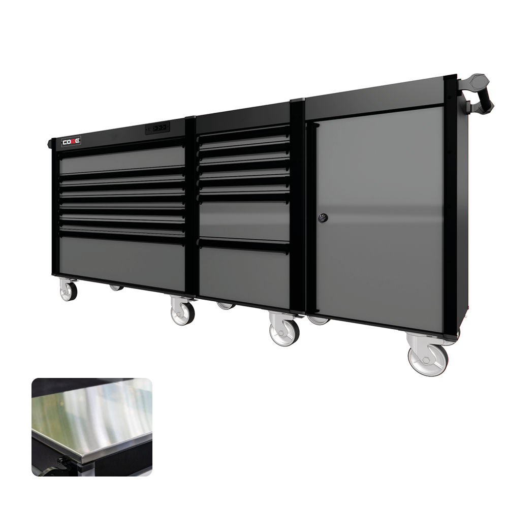 88 Series - 13 Drawers - Black Handles - Traditional Casters