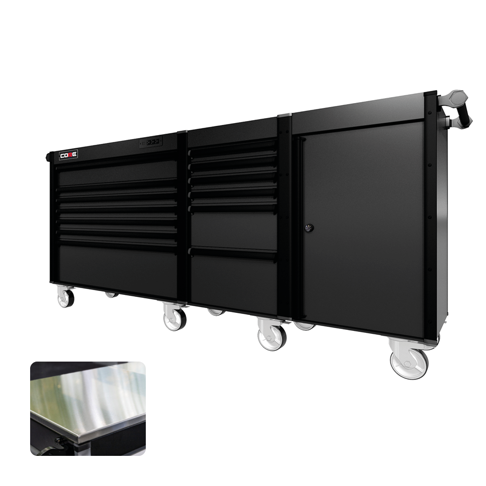 88 Series - 13 Drawers - Black Handles - Traditional Casters
