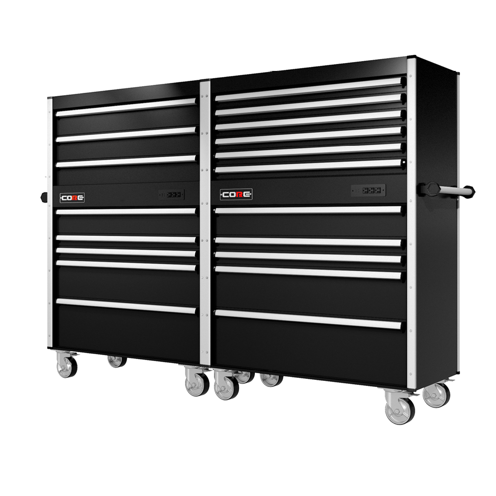 88 Series - 19 Drawers - Silver Handles - Traditional Casters