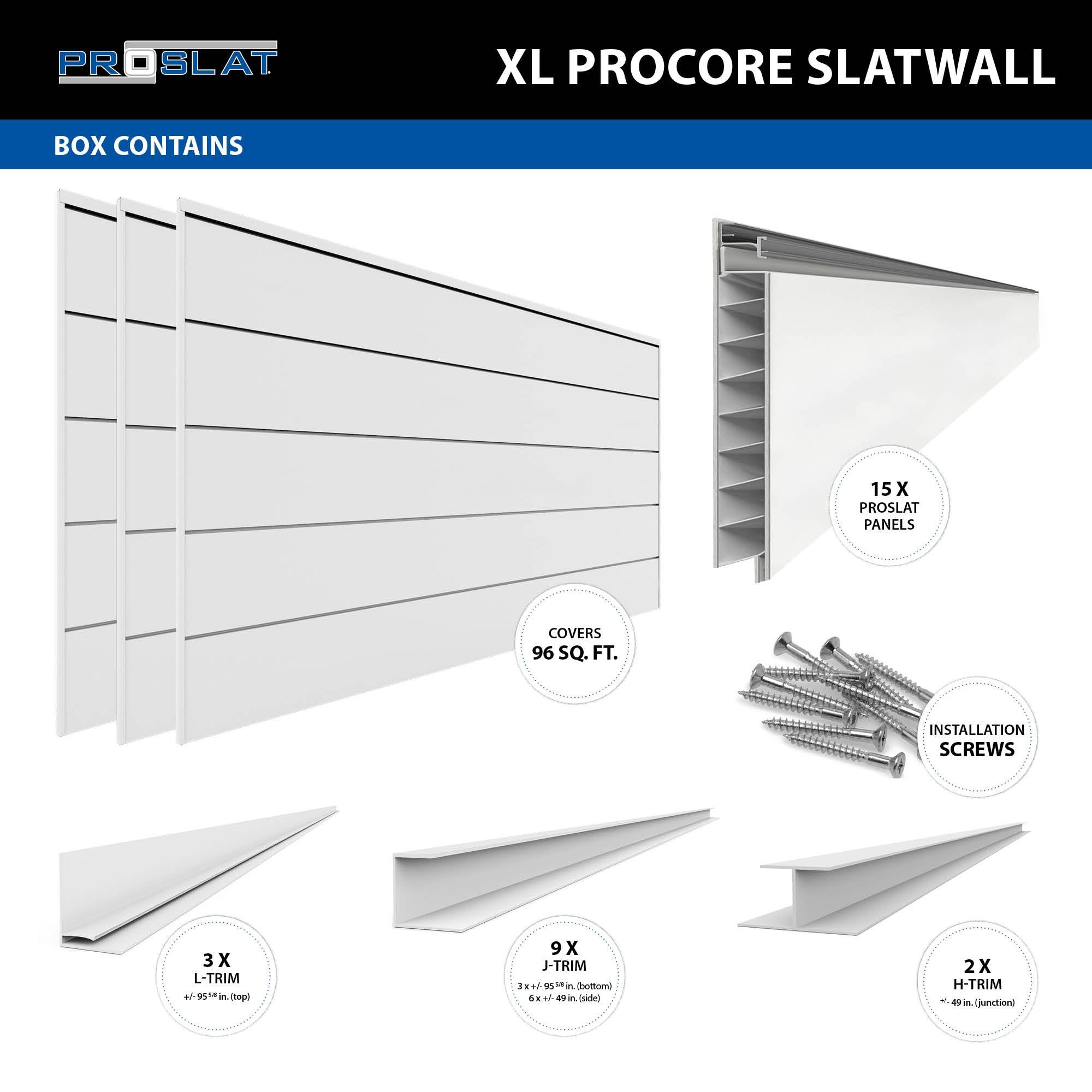 XL PROCORE Slatwall Standard Bundle