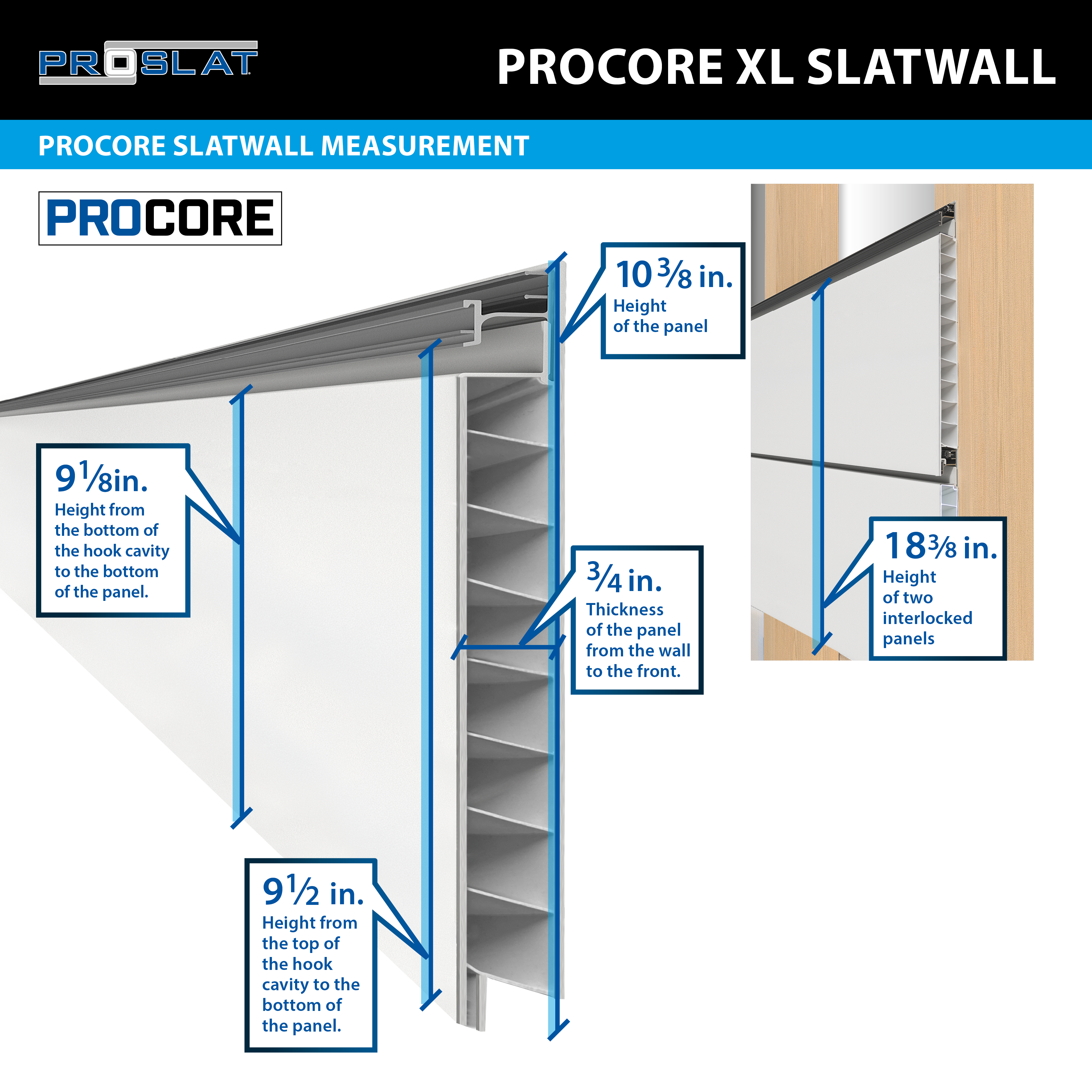 XL PROCORE Slatwall Basic Bundle