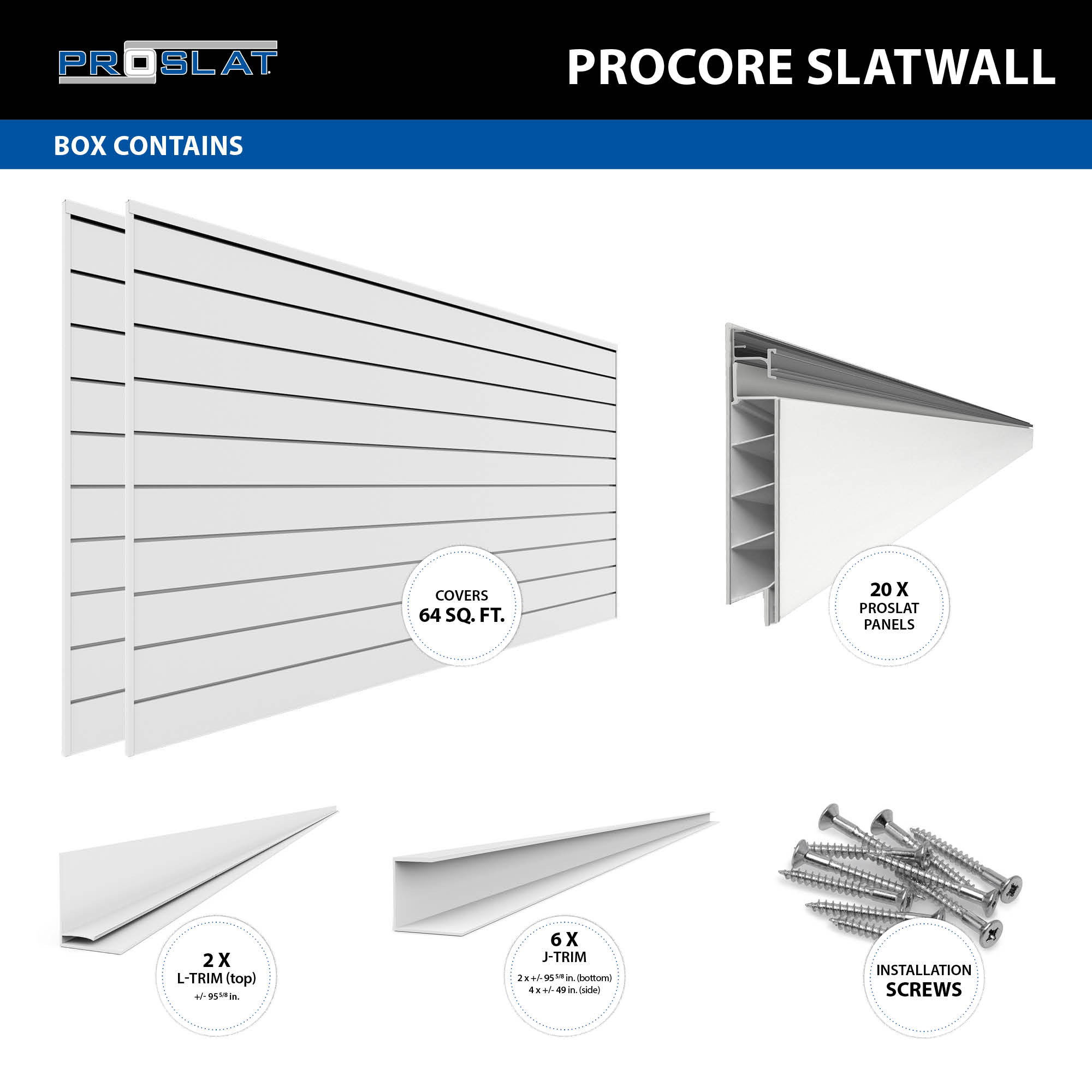 PROCORE Slatwall Ultimate Tool Organizer Bundle